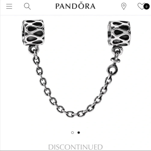 Pandora Sterling Silver retired Safety Chain - Picture 9 of 9